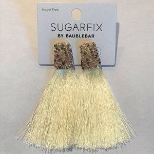 Sugarfix Crystal Stud Tassel Earrings